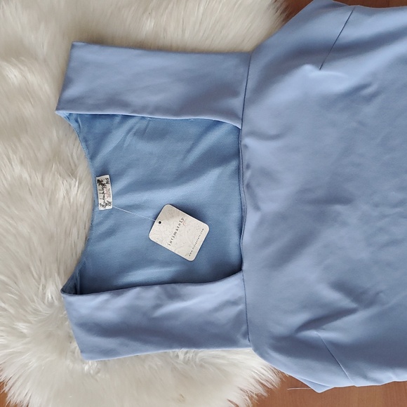 Anthropologie intimately free people blue bodysuit sz Large - Picture 7 of 8